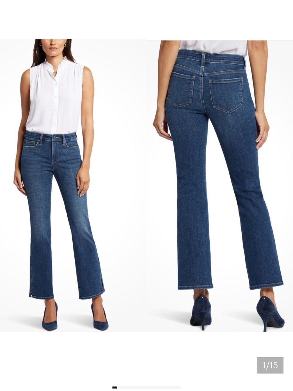 NYDJ Women's Barbara Bootcut, Side Slits Olympus Jeans 30” inseam Size 12 NEW - Picture 15 of 15